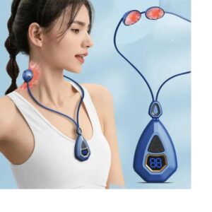 Smart Neck Massager EMS Plus Heating Electric Cervical Massager Shocker Heating Relieve Pain Massager Portable EMS Massager/electric Massager/neck massager