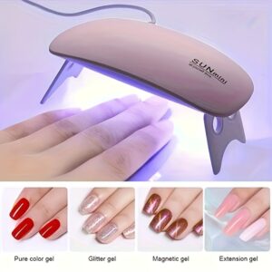 Mini UV Nail Lamp – 6W USB Gel Polish Dryer with Dual Timer